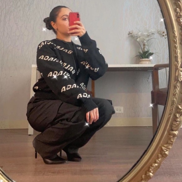 Balenciaga all over cropped wool sweater - Picture 4 of 4